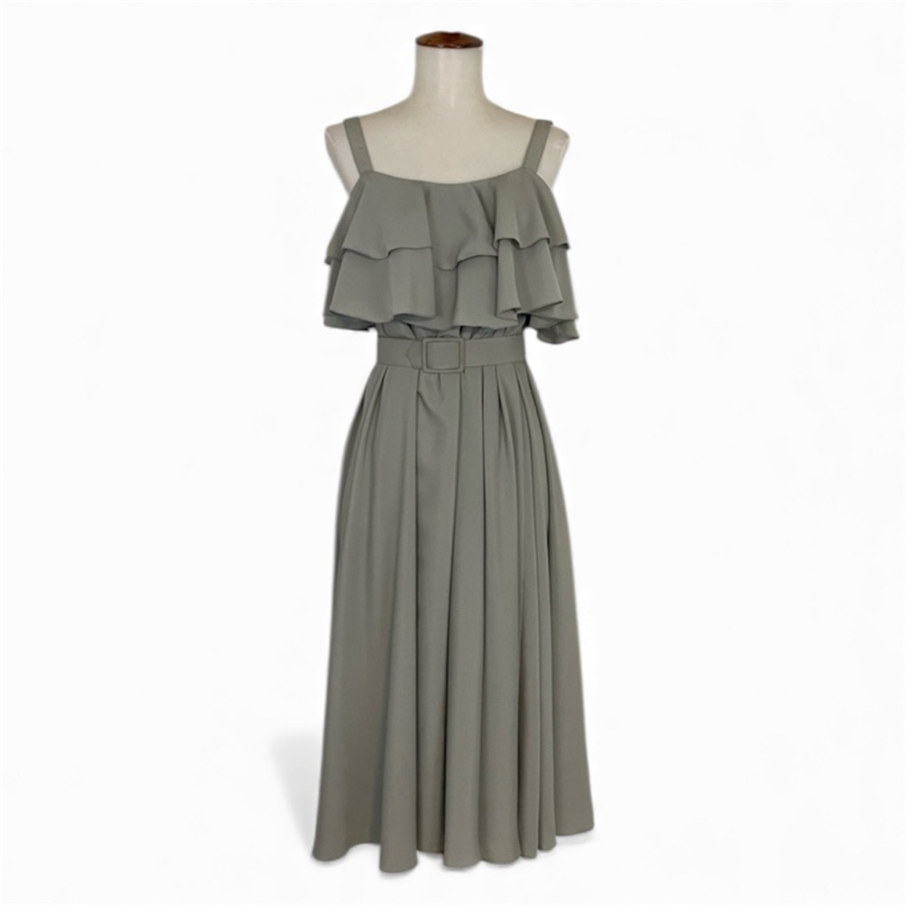 70s Midi A-Line Dress Women’s 6 Gray Sleeveless Scoop Neck Classic Chic Day
